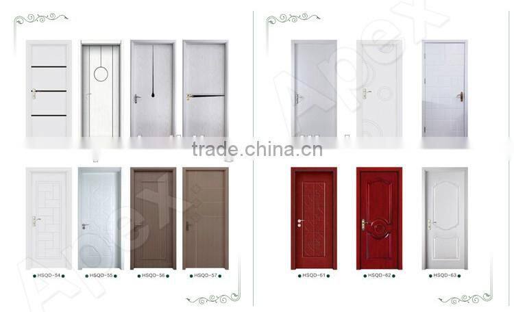 Fire Retardant Modern WPC room door bathroom door entry door wood plastic composite