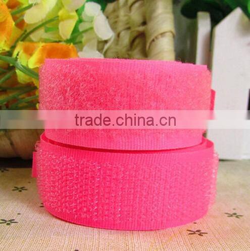 25mm red,black,white,yellow hook and loop tape for bags,garment,shoes