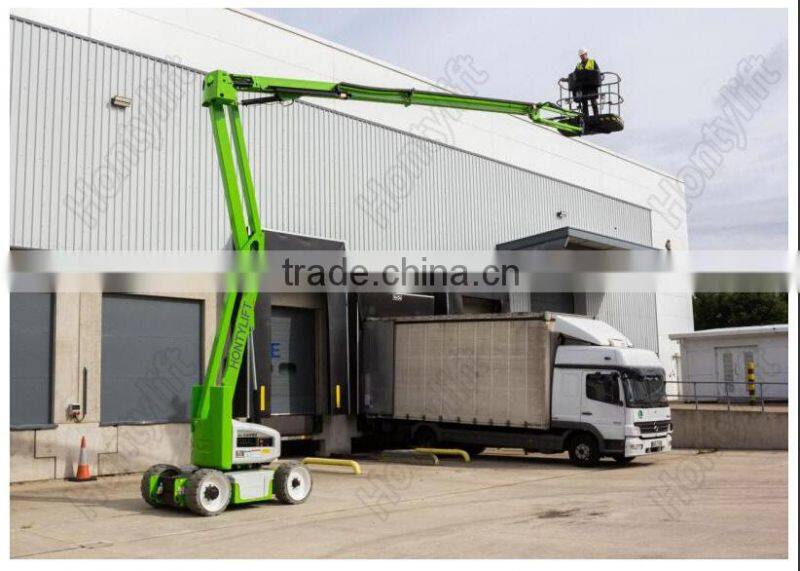 16 m self-propelled articulating telescopic pallet lift hydraulic drive boom lift