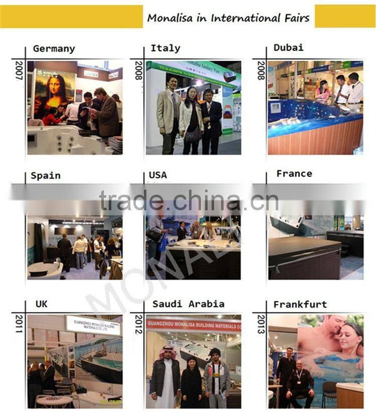 Sexy waterfall LED bathtub sizes