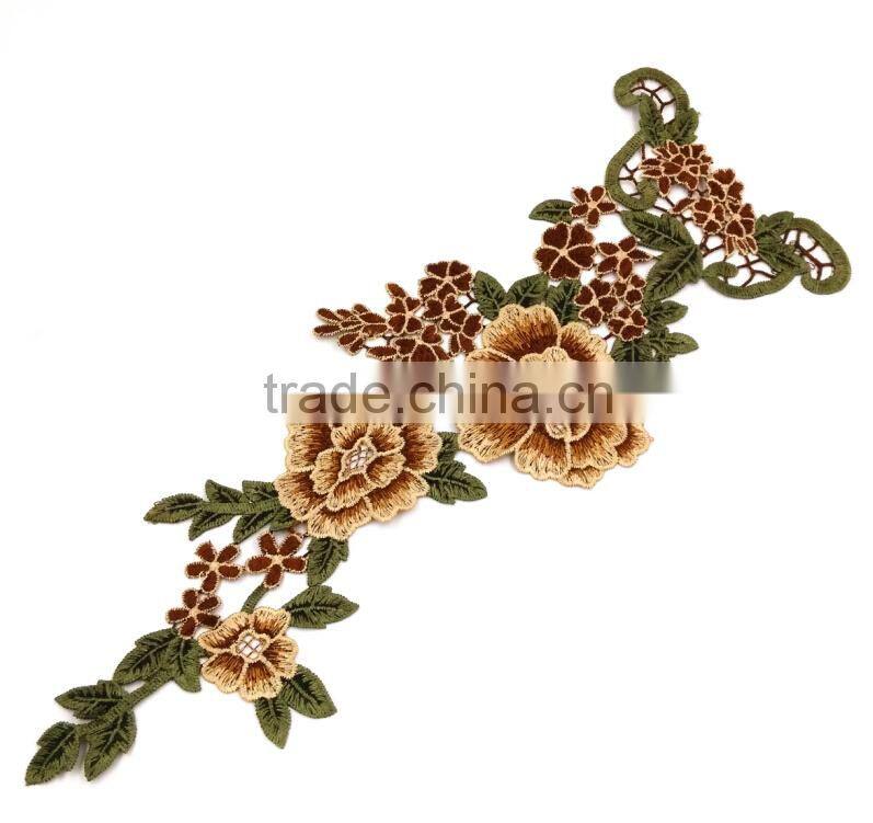 multi color polyester lace applique collar