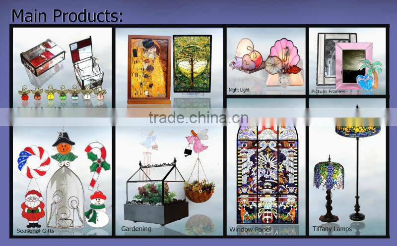 2013 Customized Big size religious stained glass panel for church