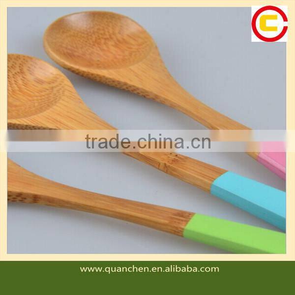 Eco-friendly lacquered bamboo serving spoon