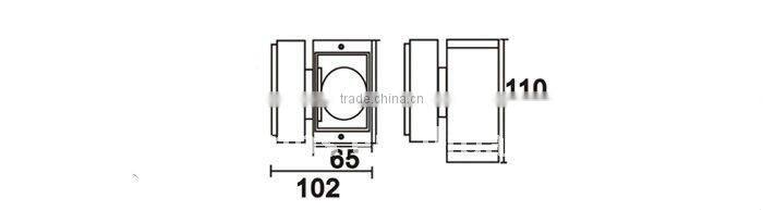 FOCUS GU10 IP44 beam down wall light