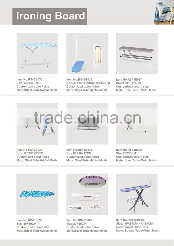 Height Adjustable With Antenna And Shelf Metal Mesh Ironing Board