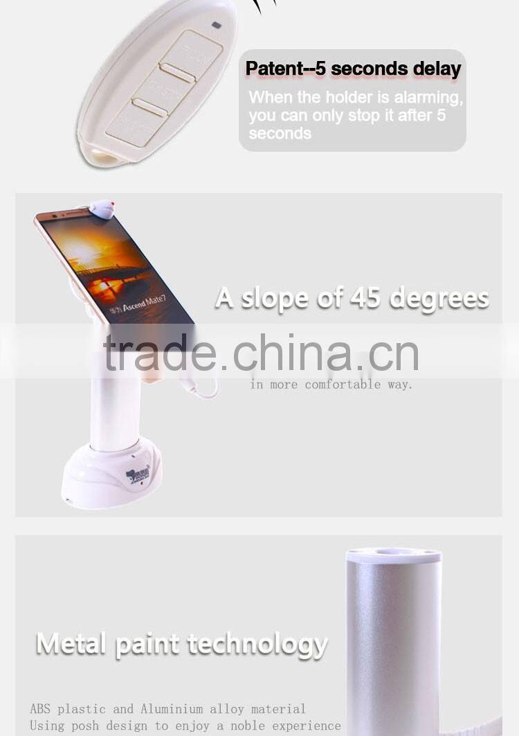 With alarm function security display chargeable smart phone stand