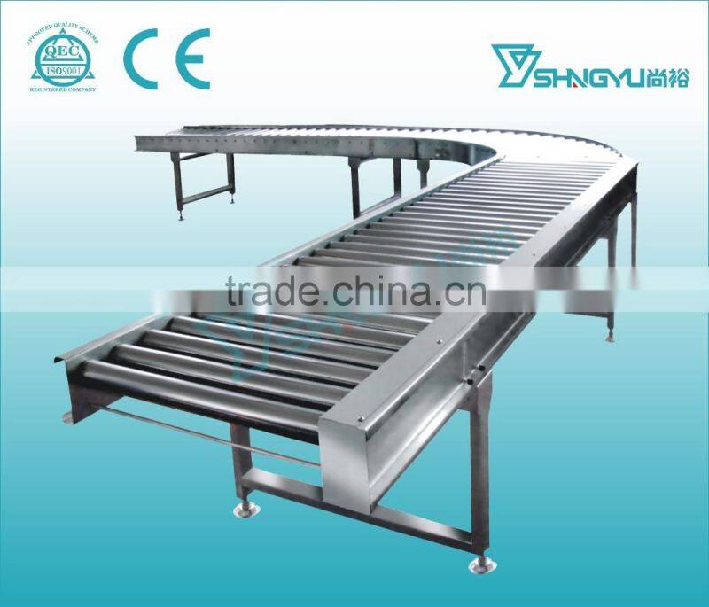 Low cost bst selling stainless steel belt conveyor table/PVC types conveyor belt conveyor for glass bottle PET bottle