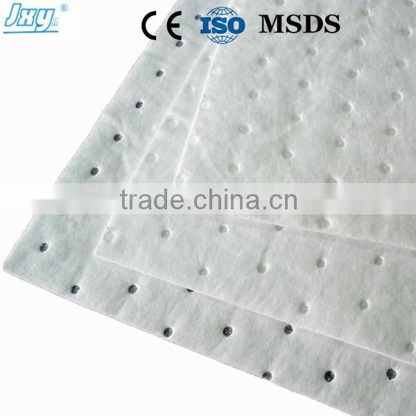 100% Polypropylene Spunbond Oil Only Heavy Weight Sorbent Pads/Dimpled&Perforated