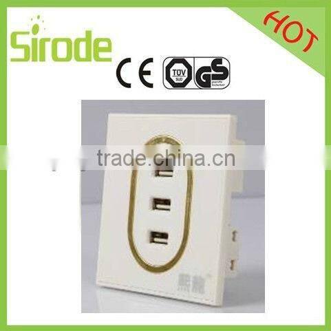 High Quality Modern Germany Type Socket + USB Port
