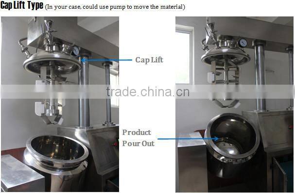 MIC- 500L cosmetic cream making machine jam making machine tomato sauce making machine vacuum homgenzier mixer with ce