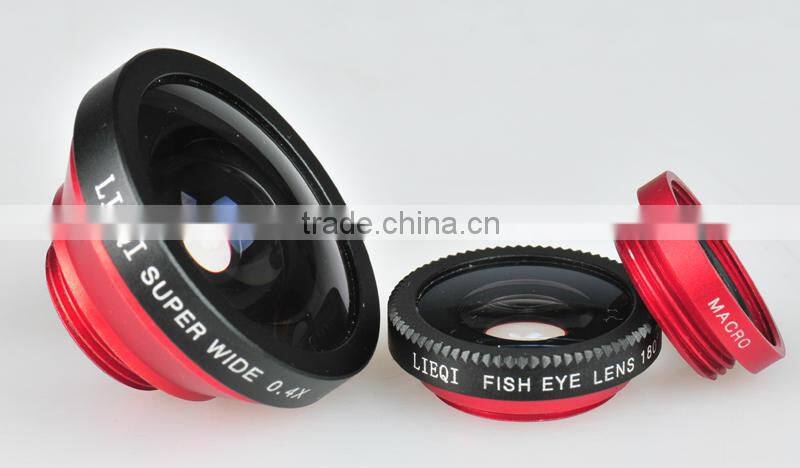 Universal 3in1 Clip-On Fish Eye Lens Wide Angle Macro Lens For mobile phone
