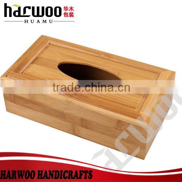 household canvas wooden square tissue box