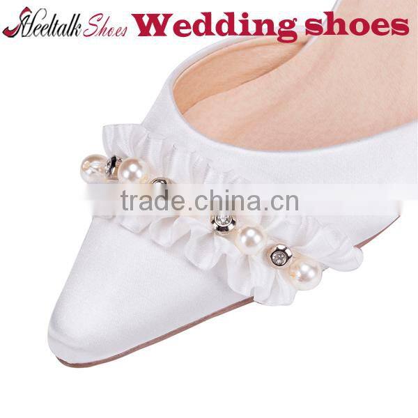 Wholesale pointed toe crystal stiletto wedding shoes with ankle strap
