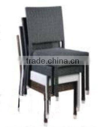 cast aluminum wicker chair dining room set with 5cm seat cushion