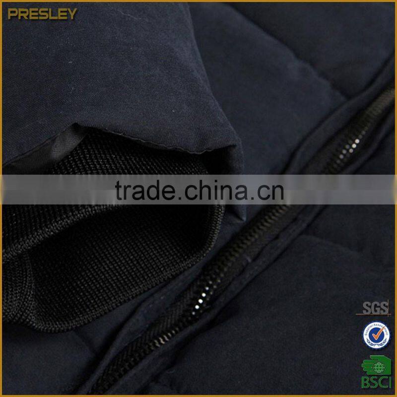 Prelsy oem custom winter man heated jacket with leather zipper puller