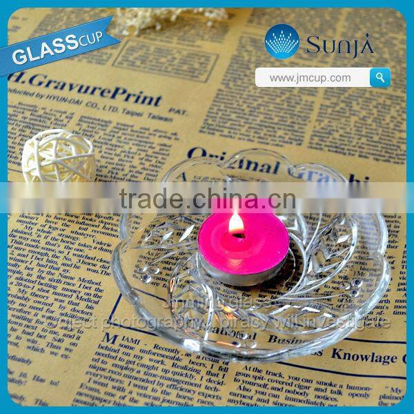 clear glass baubles transparent candle holder