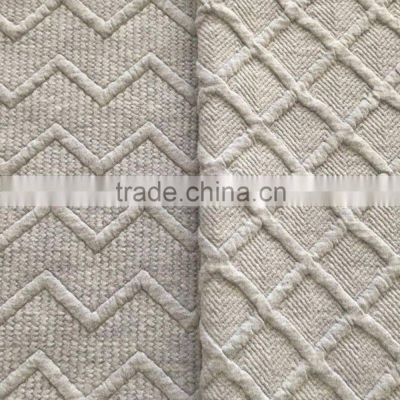 95%polyester 5%spandex padding knit jacquard fabric for sportswear