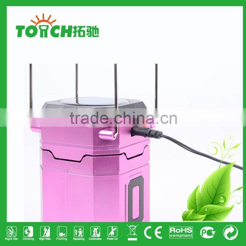 RU Hot Sale LED Camping Light Solar Energy Camp Lamp Fashion Telescopic Lantern Rechargeable Desk Light with Charger