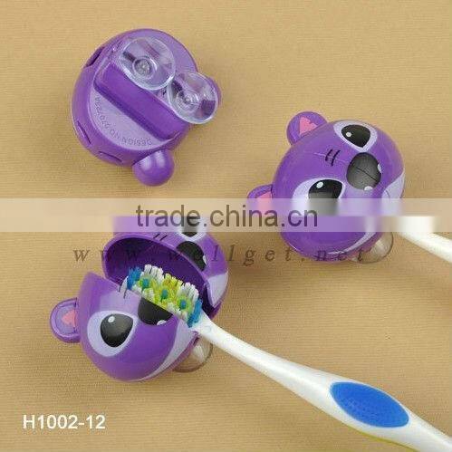 H1002-12 Best Quality ABS Material Wall Mount Animal Plastic Toothbrush Holder