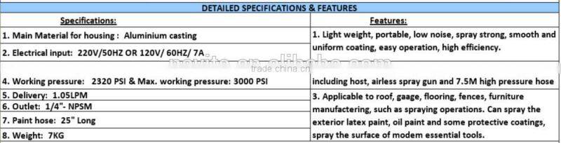 5/8HP Electric airless paint sprayer NA-420F Piston pump