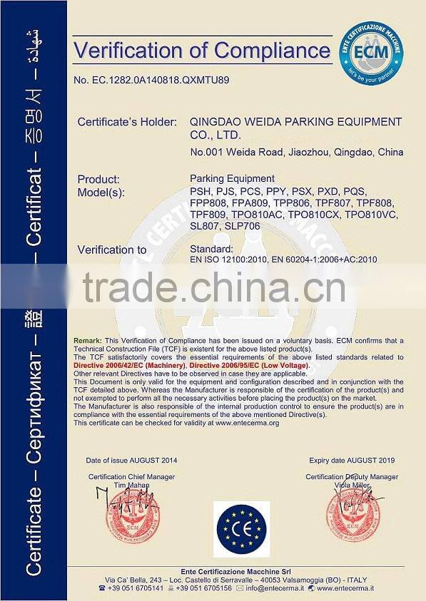 2016 hot sales smart parking lift system