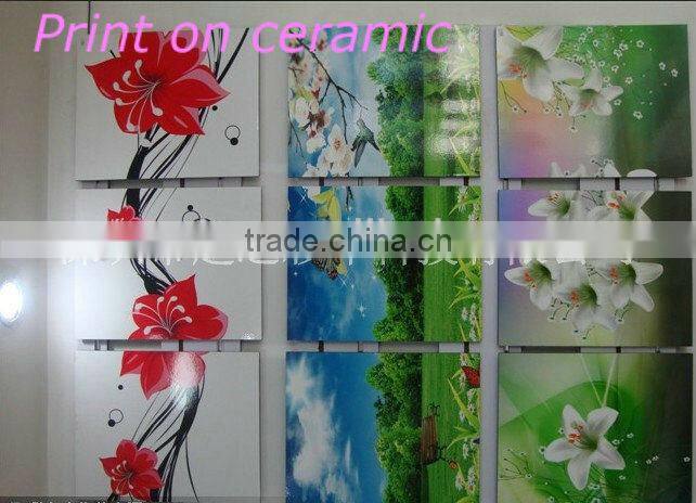 high resolution flatbed printe for ceramic tile /metal /plastic card /glass/PVC card with UV device printer
