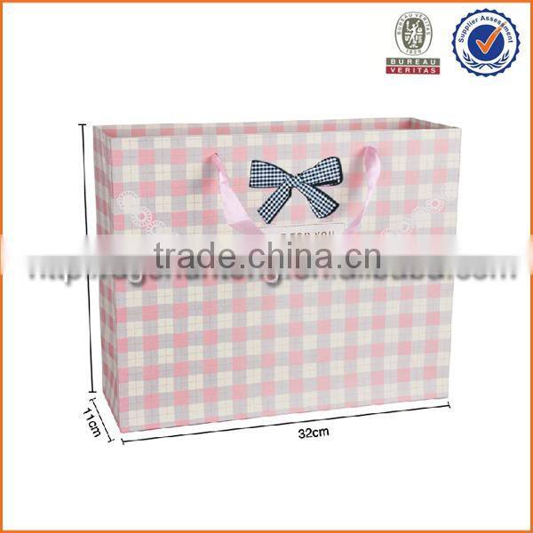 Custom hot pink paper bags with handles