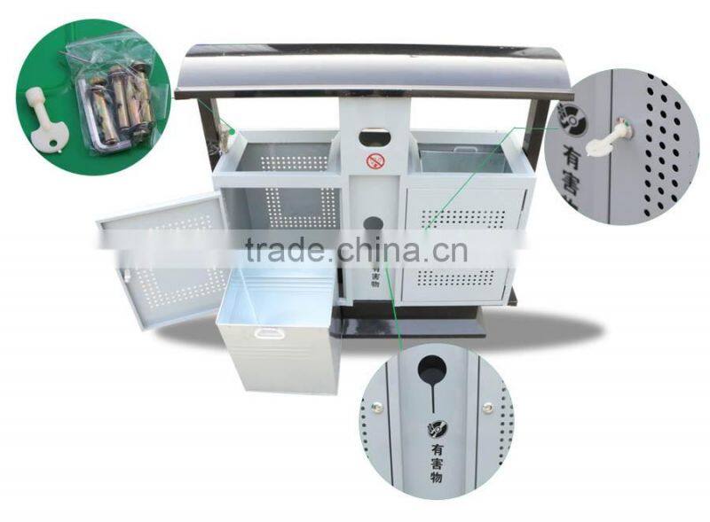 china wholesale indoor OEM stand galvanized steel garbage containers