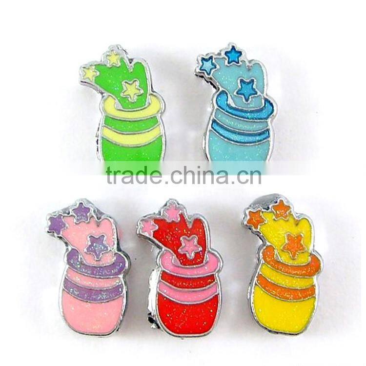 Wholesale Enamel Alloy Capricorn 8mm Slide Charms Animal Shaped Jewelry
