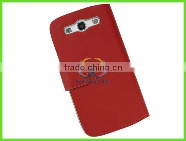red flip case leather for samsung galaxy s3