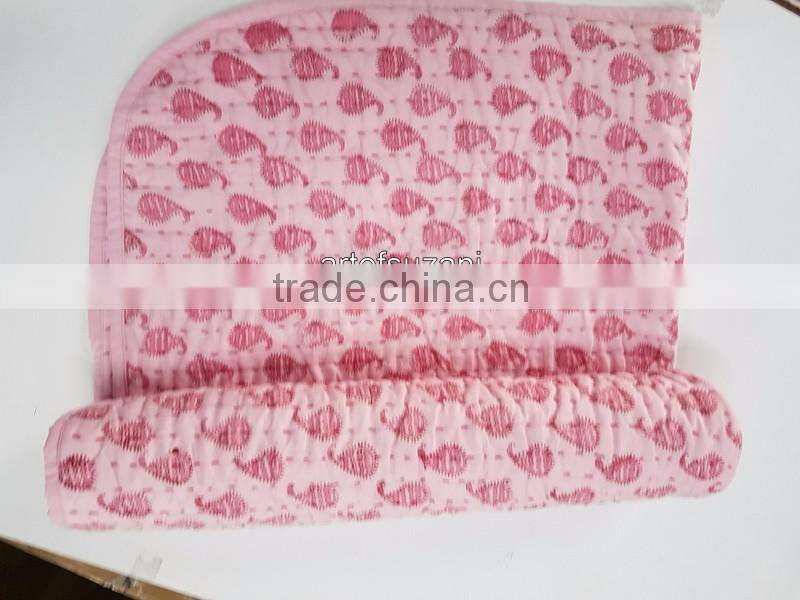Cotton Baby Hand Block Printed quilts/bedspread/bed sheets Bird Print