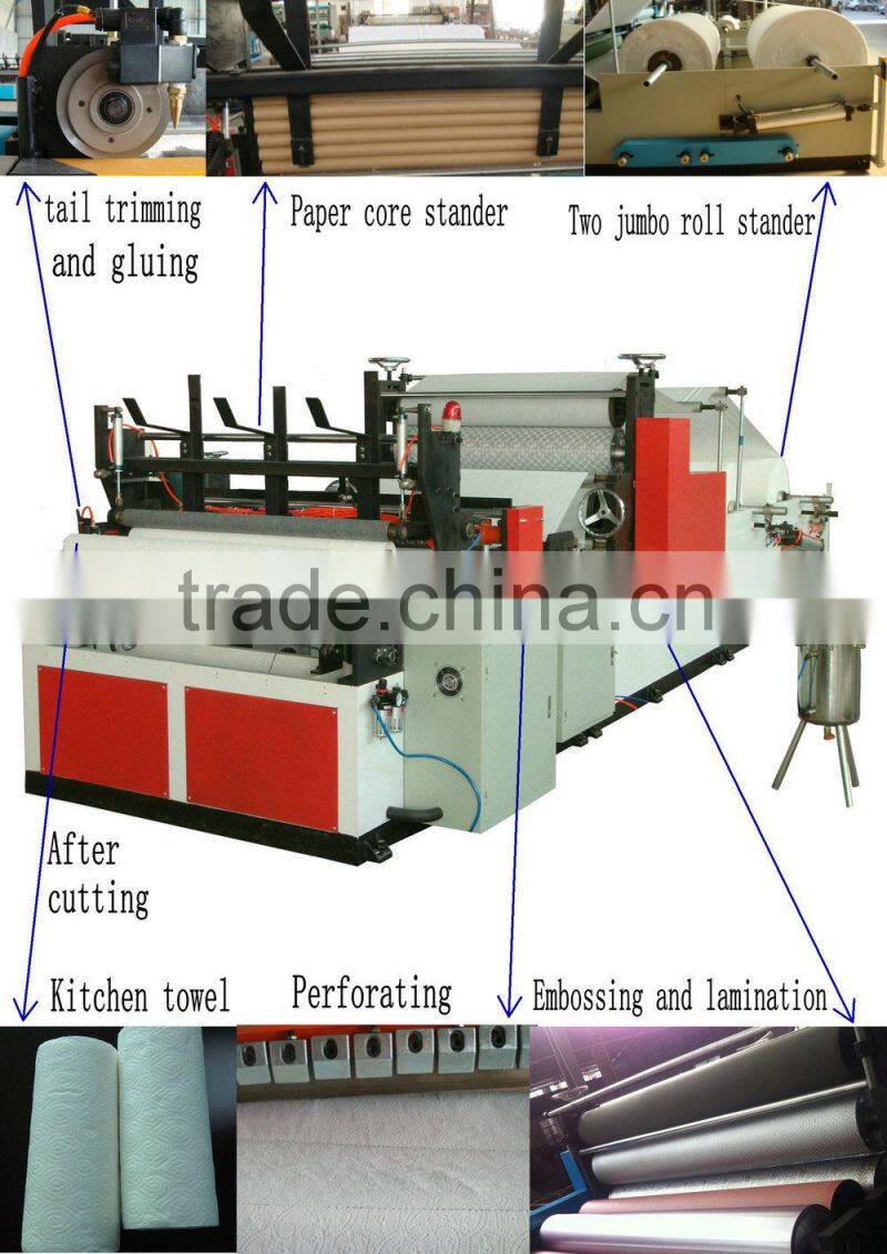 full auto hand towel tissue roll embossing machine converted kitchen towel roll machine good price