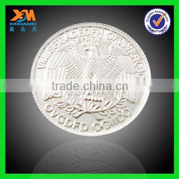 shenzhen hot sale engraved bronze die casting embossed coin (xdm-c499)