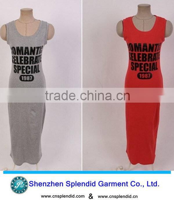 bulk hot selling fashion and sexy girls summer sleeveless dress