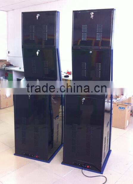 Bank self-service payment floor standing kiosk with credit card reader