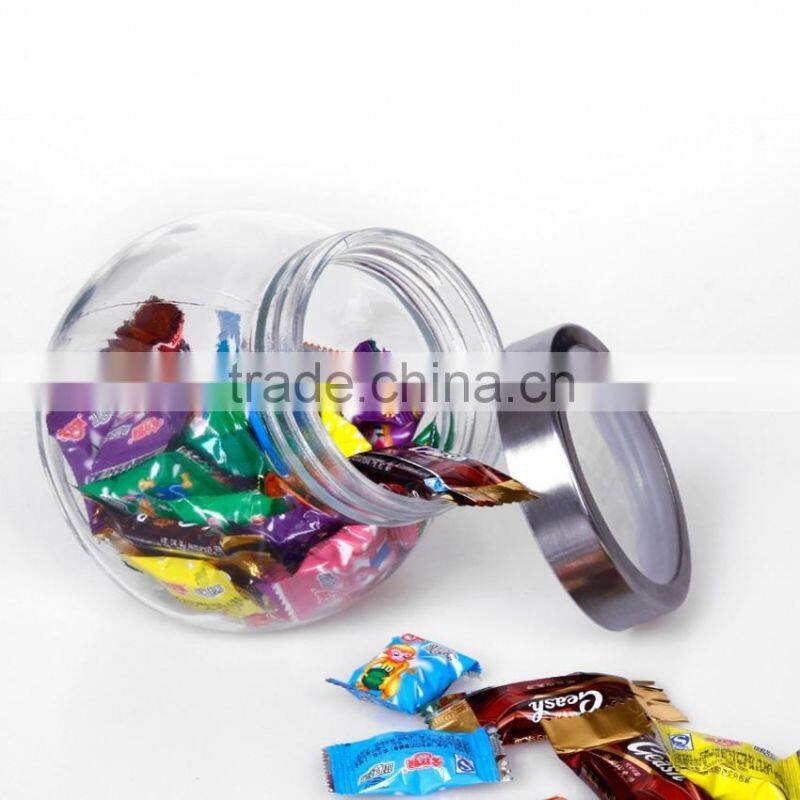 Clear food glass candy jar