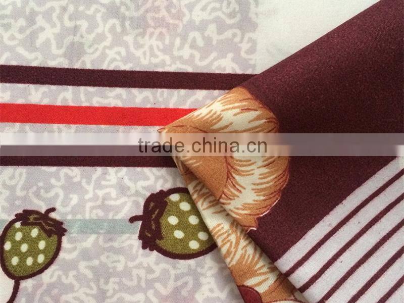 Bear design disperse print microfiber brushed fabric