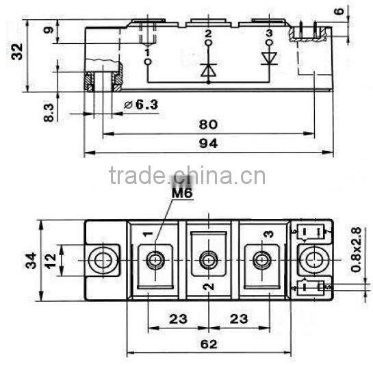 famous rectifier diode module 1600V