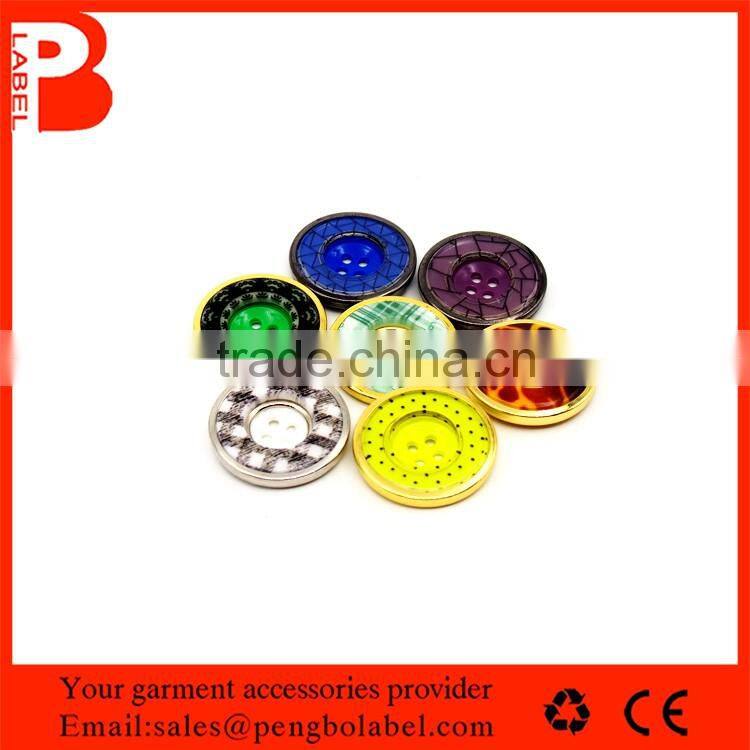 Recycles Gold Fancy plastic buttons for childrends clothing
