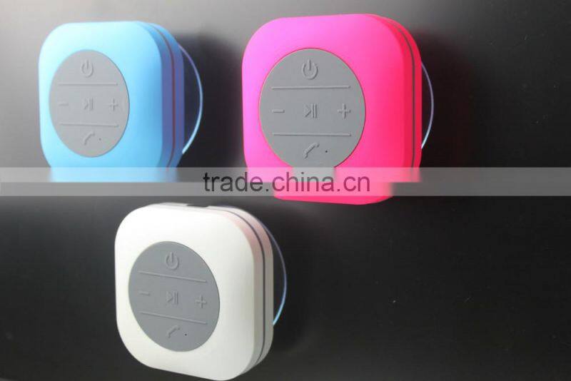 Good Stereo Mic Mobile Bluetooth Waterproof Speaker with Suction Cup 2015