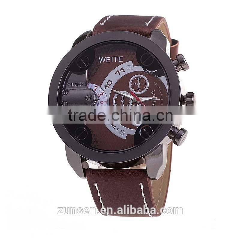 2016 High Quality Luxury Brand Men Sports Watches Male Dress Quartz Wristwatches Leather Strap Men Watch relogio masculino