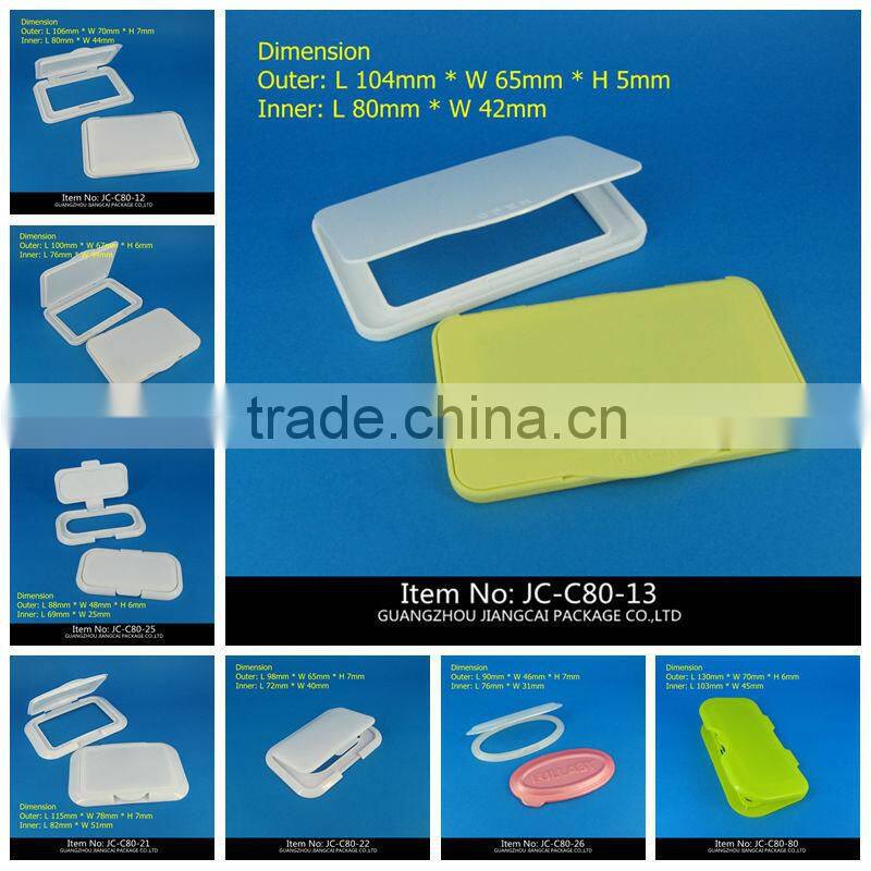 Plastic filp top cap on wipes package