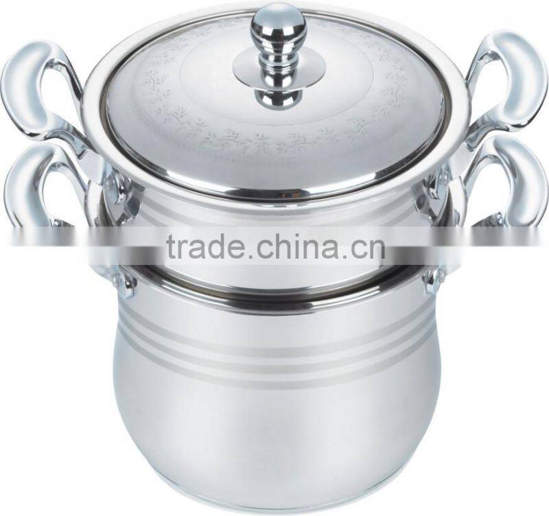 AH3594 sainless steel double boiler ( steamer set )