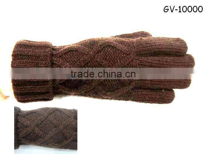 Fashionable jacquard knitted glove GV-10000