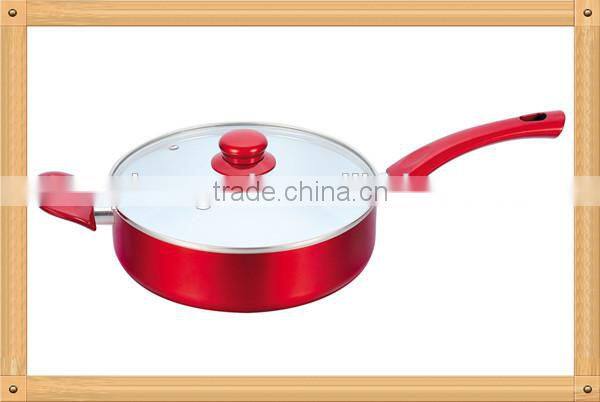 Press aluminum deep frying pan with straight body
