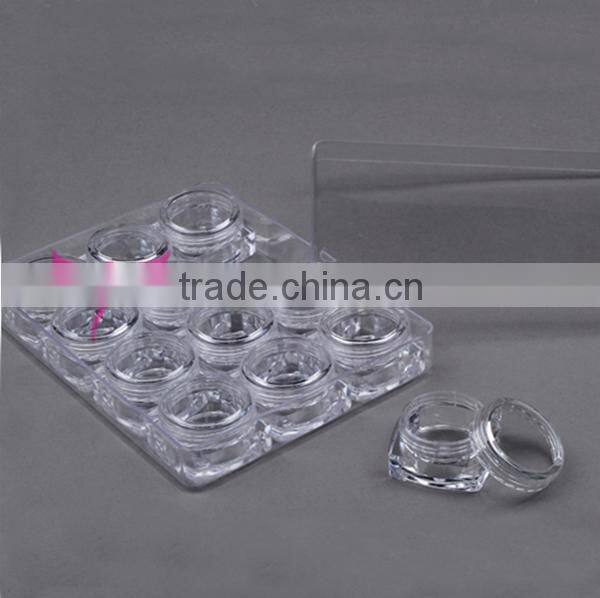 Hot mini nail art empty container suit for fill nail art decoration with 4g