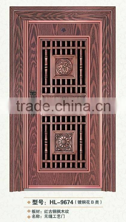 Mordern house used stainless steel exterior front door designs seamless door