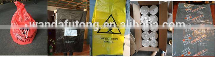 Biohazard Waste Disposable Bag, 7-10 gallon Capacity, 24" Length x 24" Width, Medium, Red (Pack of 50)