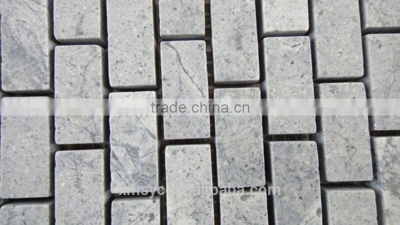 sky blue granite mosaic, cheap mosaic tiles, stone mosaic tile with mesh-back