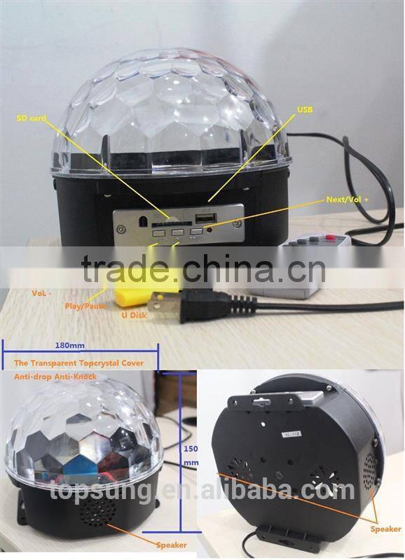 magic rgb discoteca support mp3 sd/tf card